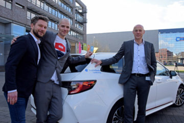 Partner bei Stadtteilauto (v. l.) Frederick Koddenberg, Till Ammann und Frank Gäfgen. (Foto: Stadtwerke)