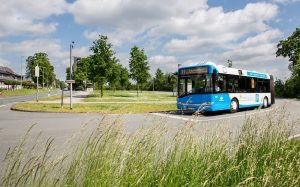 An der Buswende Dieckmannstraße in Gievenbeck wird eine Ladestation für die Elektrobusse errichtet. (Foto: Stadtwerke Münster)