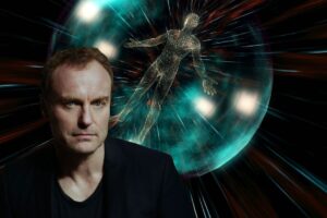 Tatort-Kommissar Mark Waschke kommt nach Münster, um im LWL-Planetarium aus "Die Zeitmaschine" von H.G. Wells zu lesen. (Mark Waschke liest im Planetarium in einer Science-Fiction-Live-Performance aus dem Buch von H.G. Wells. (Foto: AV Mediadesign Rocco Helmchen / Pascal Bünning)