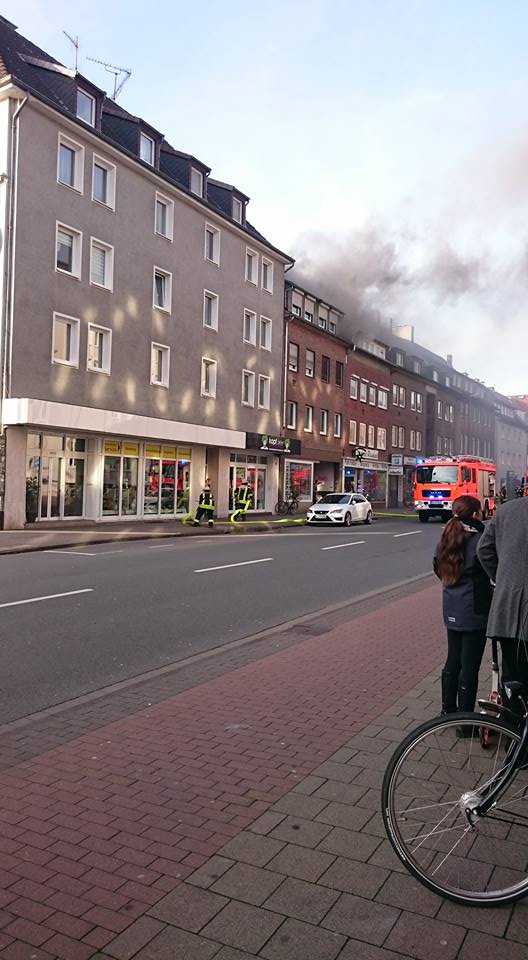 Dachstuhlbrand auf der Wolbecker Straße. (Foto: Steppke)