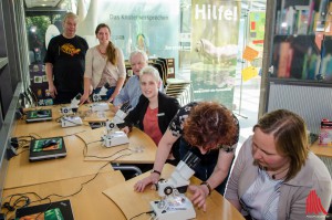 Mitarbeiter und Unterstützer von BioCity in der Forscherwerkstatt. (Foto: th)