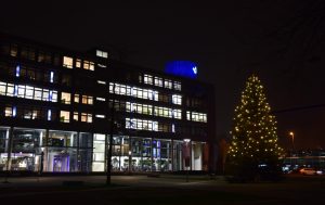 Vorweihnachtsstimmung kommt auch am Hafenplatz auf. (Foto: Stadtwerke Münster)