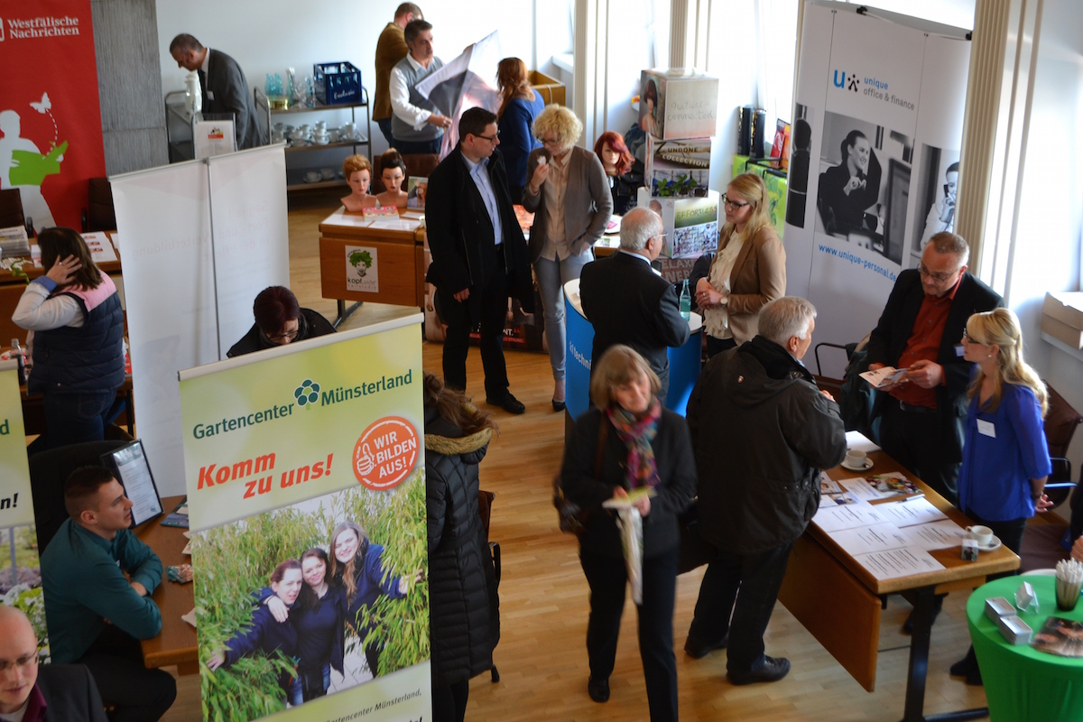 Viele Besucher nutzen die Angebote auf der Jobcentermesse im Stadthaus 2. (Foto: Stadt Münster)