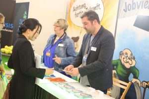 Bei der jobmesse münsterland treffen Firmen und potentielle Arbeitnehmer aufeinander. (Foto: Pressefoto / jobmesse münsterland)