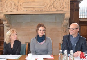 v.l.: Bernadette Spinnen (Münster Marketing), Martje Saljé, Stadtdirektor Hartwig Schultheiß (Foto: th)