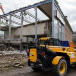 Ende Februar 2015 stehen am Hauptbahnhof Münster nur noch Reste des alten Empfangsgebäudes. (Foto: th)