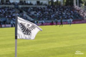 Auch in der Regionalliga dürfen wieder Zuschauer ins Preußenstadion. Allerdings weniger als 5.000, dazu gilt Maskenpflicht im gesamten Stadion. (Archivbild: Carsten Pöhler)