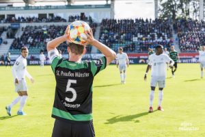 In der kommenden Regionalliga-Saison 2021/22 sollen bis zu 7.500 Besucher das Preußenstadion besuchen dürfen. (Archivbild: Carsten Pöhler)