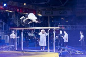 In diesem Jahr ist keine spektakuläre Turn-Show in der Halle Berg Fidel zu sehen. (Archivbild: Carsten Pöhler)