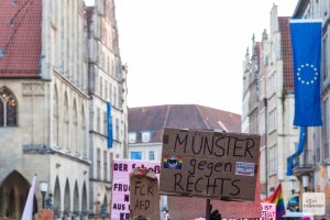 Immer wieder gehen in Münster Menschen gegen die AfD auf die Straße - wie hier beim Neujahrsempfang 2020. (Foto: Carsten Pöhler)