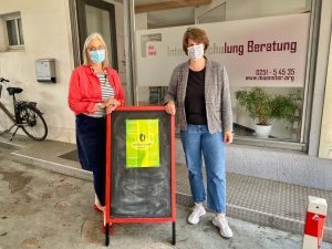 Ehrenamts-Beratungen im Stadtzentrum. Dr. Susanne Götz (Verein Bürgernetz) und Vera Kalkhoff (FreiwilligenAgentur) freuen sich über eine weitere Kooperation. (Foto: PM)