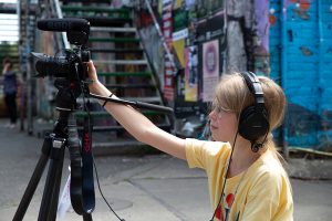 Gefilmt wurde natürlich auch 2019 beim Kulturrucksack-Workshop der Filmwerkstatt Münster. (Foto: Steffi Köhler/ Filmwerkstatt Münster)