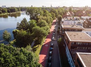 Die Fahrradstraßen und die Velorouten ins Umland von Münster werden komfortabel ausgebaut. Die Fahrradstraße „Bismarckallee“ ist zugleich ein Teil der Veloroute nach Senden im Süden von Münster. (Foto: Stadt Münster)