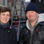 GRÜNE-Sprecher Stephan Orth (li.) und Carsten Peters vom "Keinen Meter"-Bündnis. (Foto: Carsten Bender)