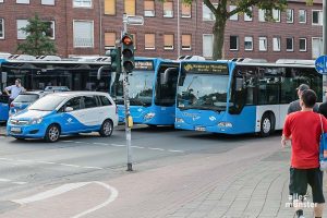 Der Münster-Marathon bedeutet für fast alle Buslinien Umleitungen. (Archivbild: Carsten Bender)