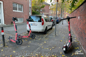 In Münster sind inzwischen an die 7000 E-Scooter unterwegs. (Foto: Thomas Hölscher)