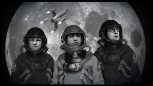 Hörspielzuhörer begleiten die Crew der Liberty Eins auf ihm Weg zum Mond, bequem vom eigenem Zuhause aus (Foto: Theater ex libris)