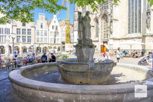 Viele Brunnen, wie hier an der Lambertikirche, sind seit langer Zeit ausgeschaltet. (Foto: Michael Bührke)