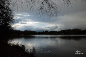 Grau, kalt und nass - das Wetter im Januar ist oft "usselig", wie hier am Aasee. (Foto: Ralf Clausen) 
