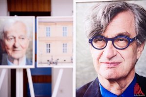 Der verstorbene Bundespräsident Richard von Weizsäcker (l.) und der Regisseur Wim Wenders (r.). (Foto: mb)