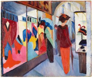 August Macke, Modegeschäft, 1913, LWL-Museum für Kunst und Kultur. (Foto: LWL/ Neander)