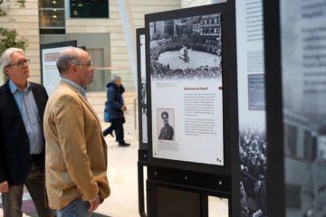 Blick in die Ausstellung „Einige waren Nachbarn – Täter – Opfer und Mitläufertum“. (Foto: Presseamt Münster)