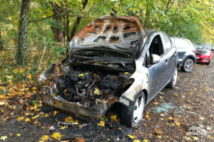 Auch dieses Fahrzeug brannte vergangene Woche am Düesbergweg. (Foto: Michael Bührke)
