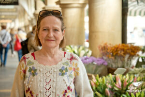 Barbara Krabbe zu Besuch in ihrer Heimatstadt Münster. (Foto: Bührke)