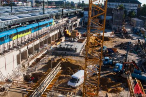 Auf der Großbaustelle am Hauptbahnhof liegt doch keine Bombe. (Foto: sg)