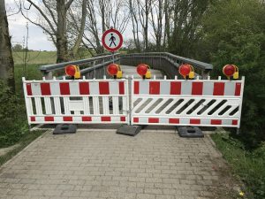 Es wird dringend davor gewarnt, gesperrte Brücken zu betreten. (Fotos: Stadt Münster)