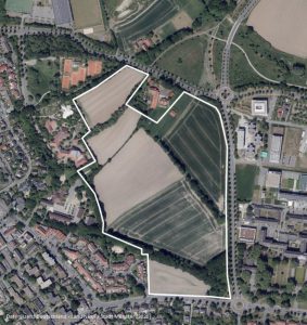 An der Busso-Peus-Straße soll eine Fläche von 18 Hektar für ein urbanes Wissensquartier entwickelt werden. (Foto: Stadt Münster)