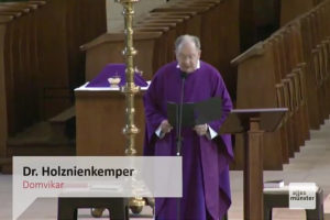 Gläubige können den Gottesdienst auf zahlreichen Portalen verfolgen (screenshot: Bistum Münster)