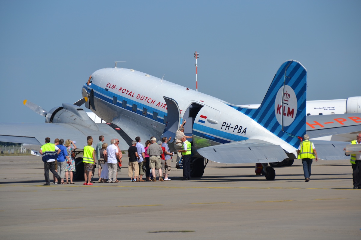 Die DC-3 am Flughafen Münster/Osnabrück (Foto: FMO)