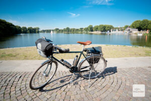 Die Touren von ALLES MÜNSTER starten immer an bekannten Stellen, so wie hier am Aasee. (Foto: Bührke)