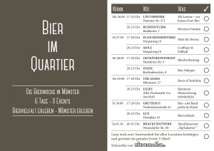 Der Fahrplan für "Bier im Quartier" (Bild: Promo)