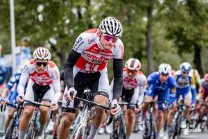 Unter allen Hobbyradsportlern, die sich bis Dienstag für den Sparkassen Münsterland Giro einschreiben, wird eine private Trainingsausfahrt mit Fabian Wegmann verlost. (Archivbild vom Giro 2019: Claudia Feldmann)