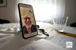 Jürgen Kehrer während des Videointerviews. (Foto: Bührke)