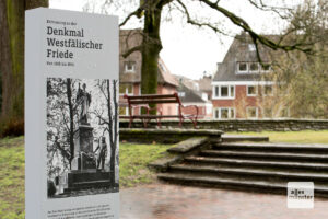 Selbst vielen Münsteranerinnen und Münsteranern ist nicht bekannt, dass es in der Nähe des Kanonengrabens ein Denkmal zum Westfälischen Friedens gab. (Foto: Bührke)