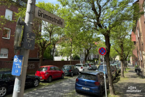 Die Grimmstraße im Kreuzviertel, rund 300 Meter von der Büste entfernt. (Foto: Bührke)