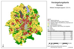 Die Versiegelungskarte von Münster. (Quelle: GDV)