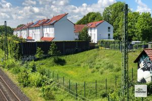 So wie hier an der Hammer Straße werden die Niederschläge verstärkt in Vertiefungen geleitet, damit sie langsam versickern können. (Foto: Michael Bührke)