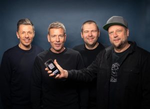 Michi Beck, Marcus Trojan, Patrick Hennig und Smudo stellten die Luca-App am 1. März in Berlin vor. (Foto: Jens Oellermann)