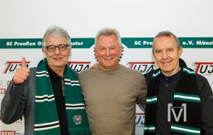 SCP Präsident Christoph Strässer, Trainer Benno Möhlmann und Präsidiumsmitglied Walther Seinsch. (Foto: MünsterView.de/ Heiner Witte)