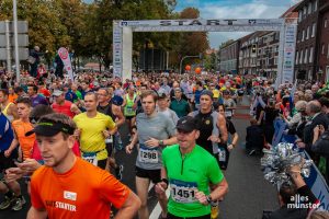 Beim Wettbewerb "Lauf in den Mai" können sich Mitarbeiter von teilnehmenden Firmen auf den Volksbank-Münster-Marathon am 11. September vorbereiten. (Archivbild: Stephan Günther)