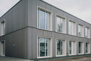 Das erste Lernhaus der neuen Mathilde-Anneke-Gesamtschule ist fertiggestellt. (Foto: Stadt Münster/ Meike Reiners)