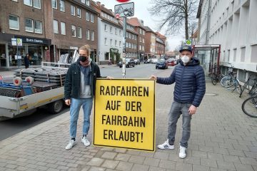 Seit Aufhebung der Radwegebenutzungspflicht können Radfahrende an der Wolbecker Straße sowohl den Radweg als auch die Straße benutzen. (Foto: Stadt Münster)
