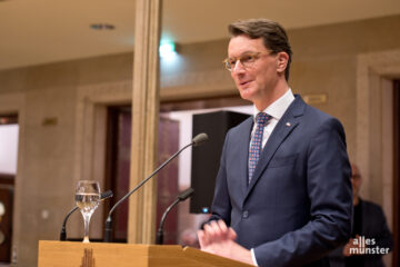 Ministerpräsident Hendrik Wüst während seiner Festrede. (Foto: Bührke)