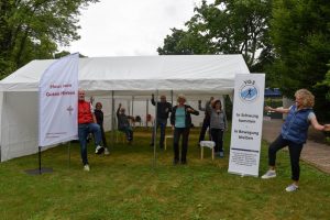 Die Pavillons für Sport- und Bewegungsangebote im Garten des „Haus vom guten Hirten“ (Foto: VGS Münster)