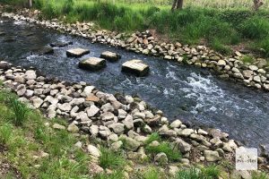 "Stromschnellen" in der Stever. (Foto: Bührke)