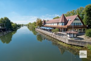 Die Lippe in Hamm mit dem "Bootshaus". (Foto: Bührke)